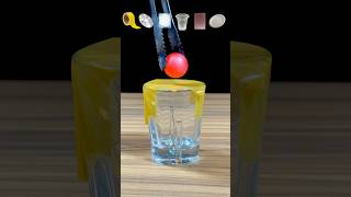 1000°C Red Hot Metal Ball VS Yellow Tape+DVD+Ice+Disposable Glass+Flint Paper+Disposable Plate