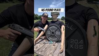 45 Pound Plate vs 50 Cal Sniper Rifle