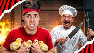 O CHEF MALUCO QUER COZINHAR NOSSOS PINTINHOS