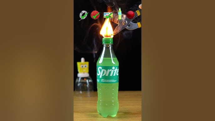 red hot balls vs aluminium wire + rubber band + butter + sprite mint bottle what happend next? #asmr