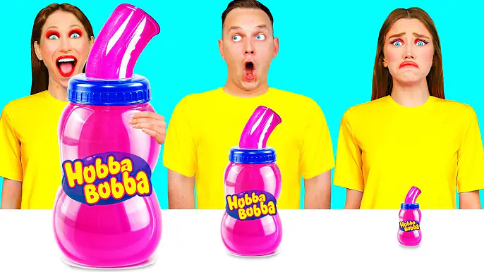 Velký, Střední a Malý Talířová Výzva | Úžasné Kuchyňské Hacky BaRaDa Challenge