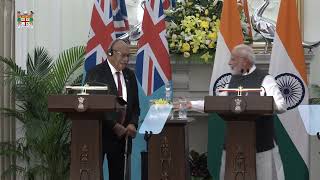 Hon. Prime Minister's keynote remarks at the exchange of Bilateral Documents between India and Fiji