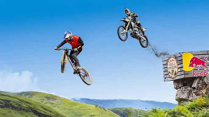 Mountain Bikes x Motorbikes in EPIC Red Bull Hardline Relay