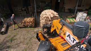 Интересный станок, выгрузка, подача в цех...