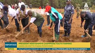 Support visit to young Fleury MINANI nicknamed "Mutima", by President Evariste #Ndayishimiye.