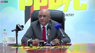 Press Conference by the General Secretary of the People's Progressive Party Dr. Bharrat Jagdeo