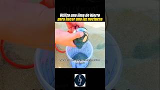 Este hombre es un genio, utiliza una lima de hierro para hacer una luz nocturna😮