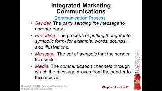 Casharka 6aad Nine Elements of Communication Process Chapter 14 Marketing