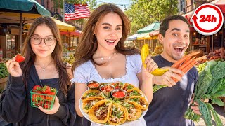 STREET FOOD SA AMERICA FOR 24 HOURS | IVANA ALAWI