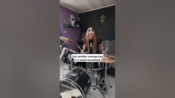 Just another average day in a metal household... ☺️😂 #metal #blackmetal #youtube #comedy #loud