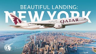 Beautiful Landing in New York, USA (4K)
