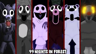 99 Nights in the Forest - OWL VS DEER VS WOLF VS BEAR VS CAT VS REINDEER  | Jumpscare - Roblox