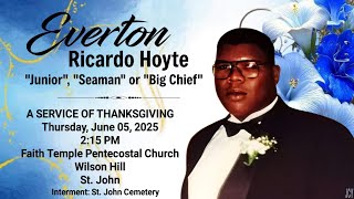 A Service of Thanksgiving for the Life of Everton Hoyte