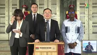 Le Président du Faso, le Capitaine Ibrahim TRAORE a reçu en audience l’ambassadeur de Chine