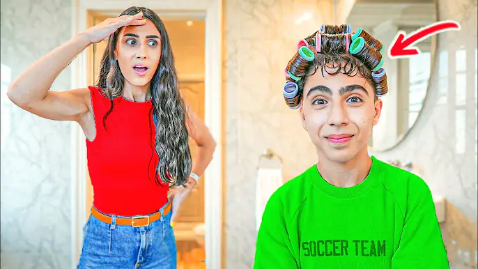 ابنا عمل شي مجنون ب شعره 👨‍🦱 صدمنا !