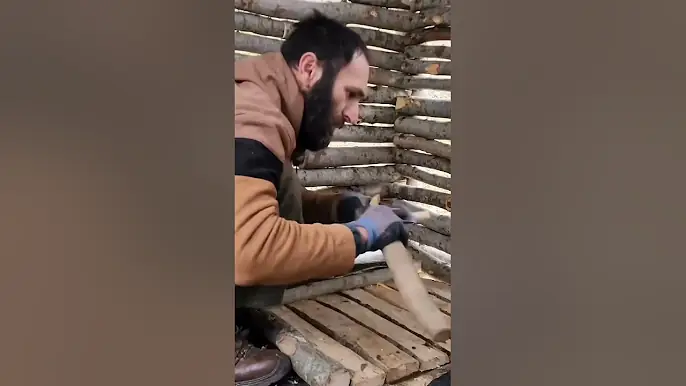 How I created natural shelters in cool environment 🏚️ #survival #camping #wildlife #bushcraft