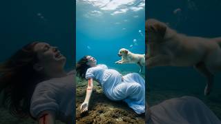 Miracle at the Shore: Puppy, Angel & a Mother's Life" | Puppy Saves women |#emotional #puppy #dog
