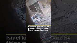 Newly obtained video shows Israeli missile hitting Palestinian girl in Gaza | AJ#shorts