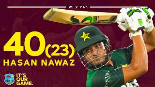 하산 나와즈, 1️⃣7️⃣4️⃣ 스트라이크율 이닝에서 4️⃣ 6점 홈런 기록 | 서인도 제도 vs 파키스탄 2차전 T20