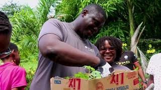 Stanley Jon Odlum (TVET Institute) expands kitchen garden help from LUCELEC
