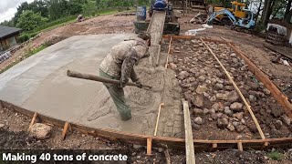 Building a New Firewood Shed - Ep2: Floor pour & Ramp build