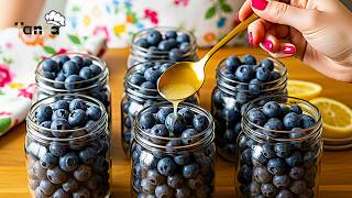 이제 신선한 블루베리를 얼리지 않아요! 병에 담아 보관하면 몇 년 동안 상하지 않아요!