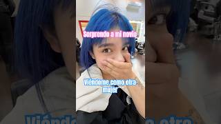 Mi novio reacciona a mi cambio de look secreto!!! #reacción #novios #cambiodelook #vlog