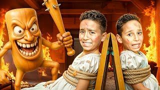 تونغ ساهور الحقيقي خطف ادم واياد واخدهم لمكان مرعب 😱 هددنا وسرق الدرع الذهبي 😰 (حياتنا في خطر💔😭) #3