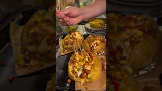 فكرة عشاء بطاطا محشية بدجاج ميكسيكي 😍 هببال #like #food #shorts #trending #youtubeshorts #india