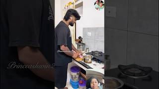 Achu first cooking ❤️ #minivlog #cooking #shorts