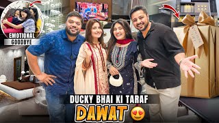 DUCKY BHAI K NEW GHAR PY DAWAT 🏠♥️ | Special Gift Py Reaction 😍 | Mama Jaty Hwy Emotional Hogai 😭