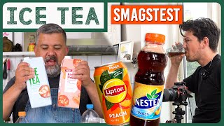 ICE TEA 🍹 | Test af 14 stk! | Fersken versionen🍑