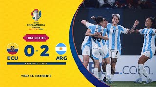ECUADOR 0-2 ARGENTINA | Highlights | CONMEBOL Copa América Femenina 2025™