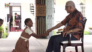 His Excellency the President receives school visit from Liwativale Primary School of Ra Province