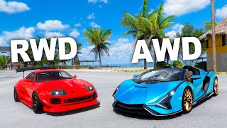 포르자 호라이즌 5에서 RWD와 AWD의 대결!