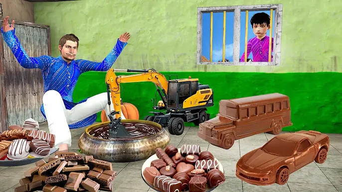 चॉकलेट वाहन खिलौने वाला Chocolate Vehicles Toys Wala Comedy Video हिंदी कहानिया Hindi Kahaniya Video