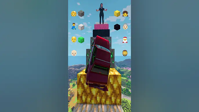 Quelle voiture saura sauter le plus haut sur Minecraft !
