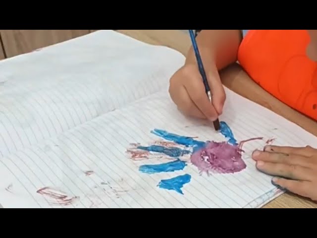 Sulu boya yaparken ani  gelen duş krizleri #viral #suluboya #viral #viralvideo #video #kids