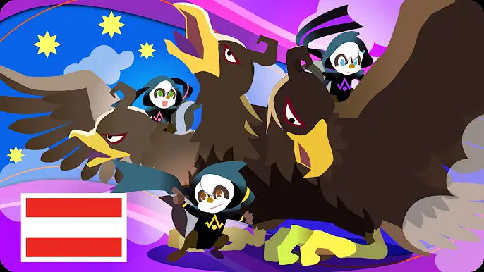 Baby Nin Nin Austria (Three Headed Eagle & Mozart) -Jake Ohama┃#babyninnin┃rabbitwarren┃cartoon