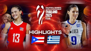 Puerto Rico 🇵🇷 vs. Greece 🇬🇷 - Highlights | Women's World Championships 2025