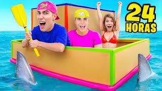 24시간 동안 판지 벙커에서 !!