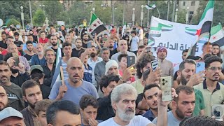  من ساحة سعد الله الجابري في مدينة #حلب، وحدة #سوريا، ورفض المشاريع الطائفية والتقسيمية.💚🌹