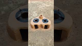 Beautiful heart ❤️ sizing wood stove || Mitti ka chulha #shorts