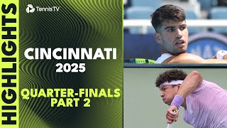 Alcaraz & Rublev Clash; Shelton Faces Zverev | Cincinnati 2025 Quarter-Final Highlights Part 2