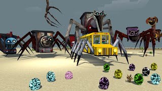 CHOO CHOO CHARLES GIANT BOSS & CURSED THOMAS vs CatNap TRAIN vs MONSTER BUS ATTACK - Monster Train