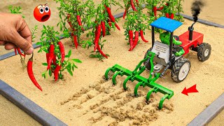 Diy mini tractor making agriculture cultivator for Chilli Farming | pough machine  ‪@sanocreator‬