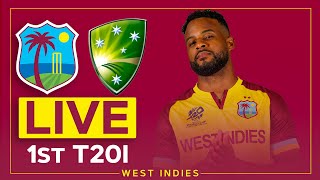 🔴 LIVE | West Indies v Australia | 1st T20I