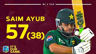 "최고의 볼 스트라이킹!" | 아유브 하프 센추리의 모든 볼 | 서인도 제도 vs 파키스탄 1차전 T20