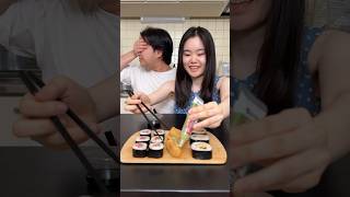 I didn't expect this🍣🤣 #shorts #challenge #couple