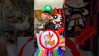 PINTANDO A BOMBÓN CON LOS COLORES QUE ELIJA MI GATO #shorts